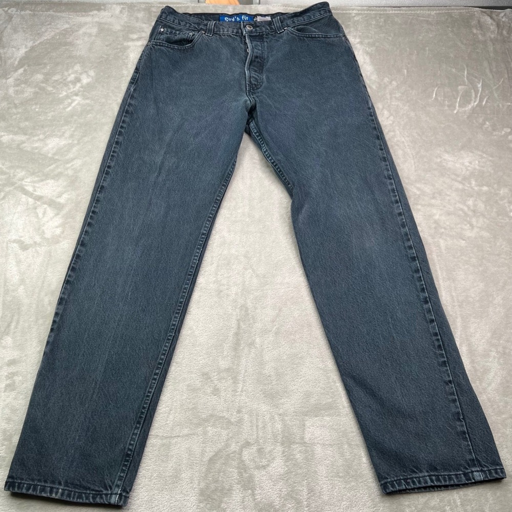 VTG Levi's SilverTab Guys Fit Jeans Women 13/14 Button Fly Straight USA Made 90s